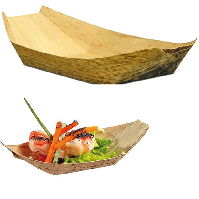 225mm Bamboo Leaf Sushi Boat