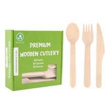 Compostable Wooden Takeaway Cutlery with Different Package