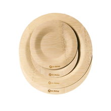 Customized Logo Disposable Round Bamboo Dinner Plates