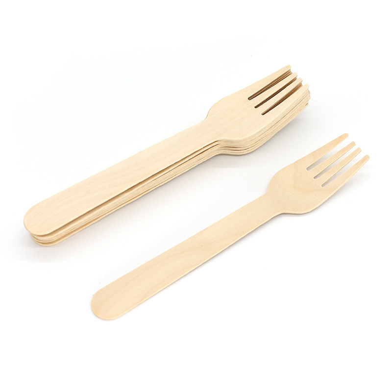 160mm Biodegradable Wooden Disposable Fork