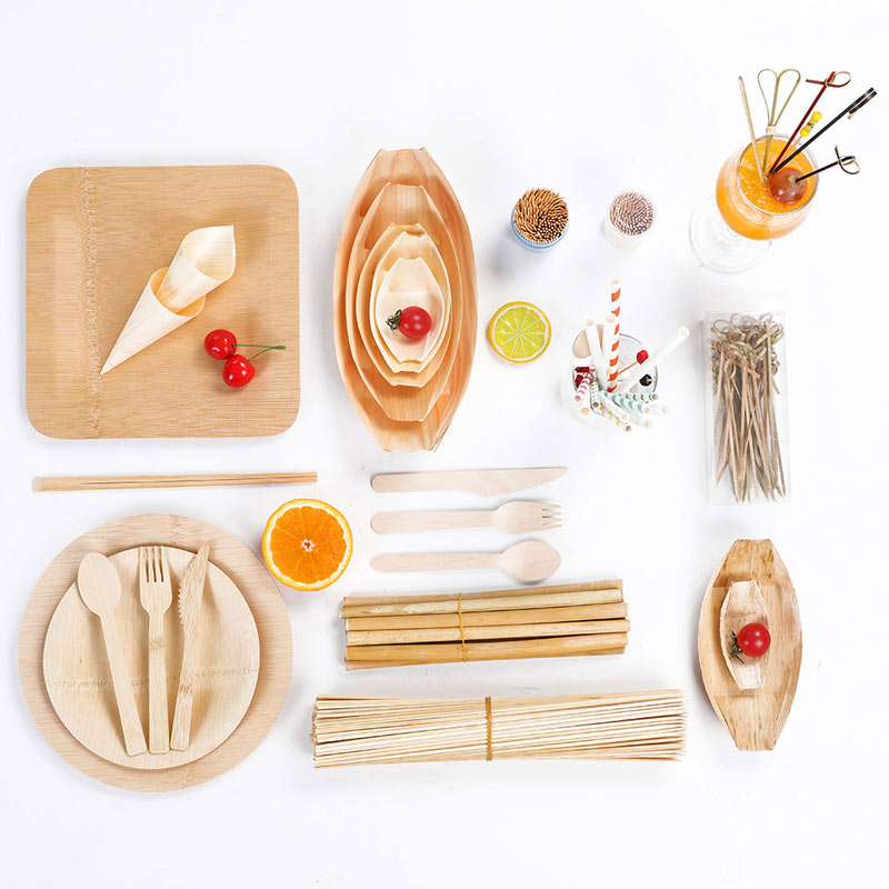 Smooth And Disposable Birch Wood Takeaway Forks And Knife Set