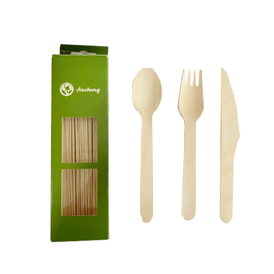Disposable Compostable Birch Wood Takeaway Cutlery For Restaurant