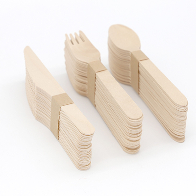 Biodegradable And Disposable Wooden Cutlery Set For Restaurant
