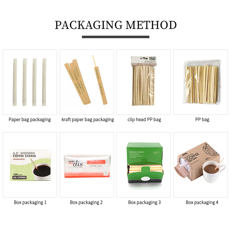 Disposable Wooden Coffee Sticks Individual Package