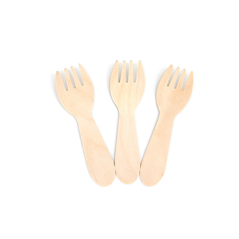 100mm Biodegradable Wooden Takeaway Fruit Forks
