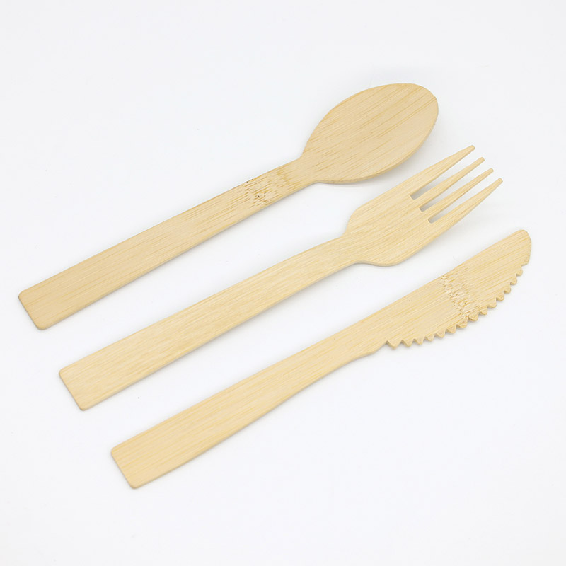 160mm Eco-friendly Disposable Bamboo Cutlery Set