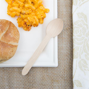 Single Use Wooden Takeaway Dessert Spoons Biodegradable