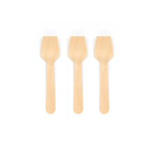 95mm Mini Biodegradable Eco Friendly Wood Disposable Dessert Spoons